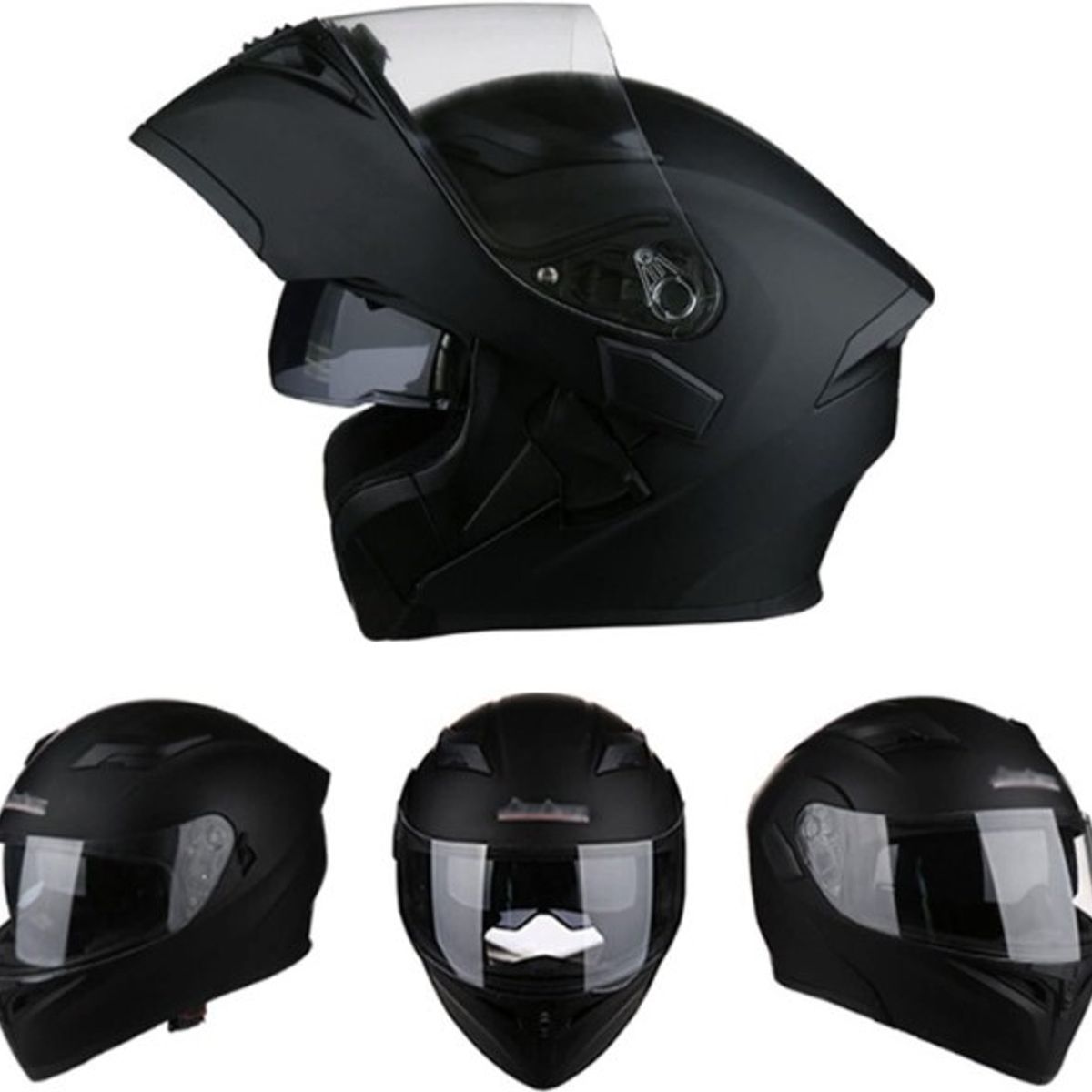 CES - CASCO MOTO CES ABATIBLE NEGRO MATE DOT L
