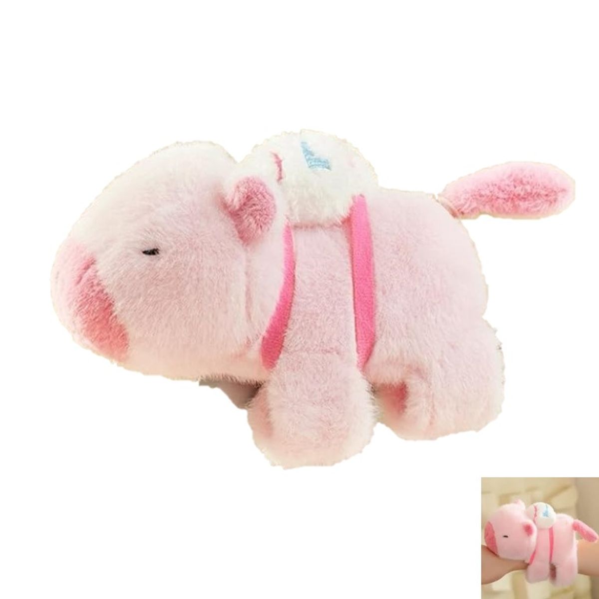 GENERICO - Peluche Capibara Pulsera Muñequera Kawai Rosado