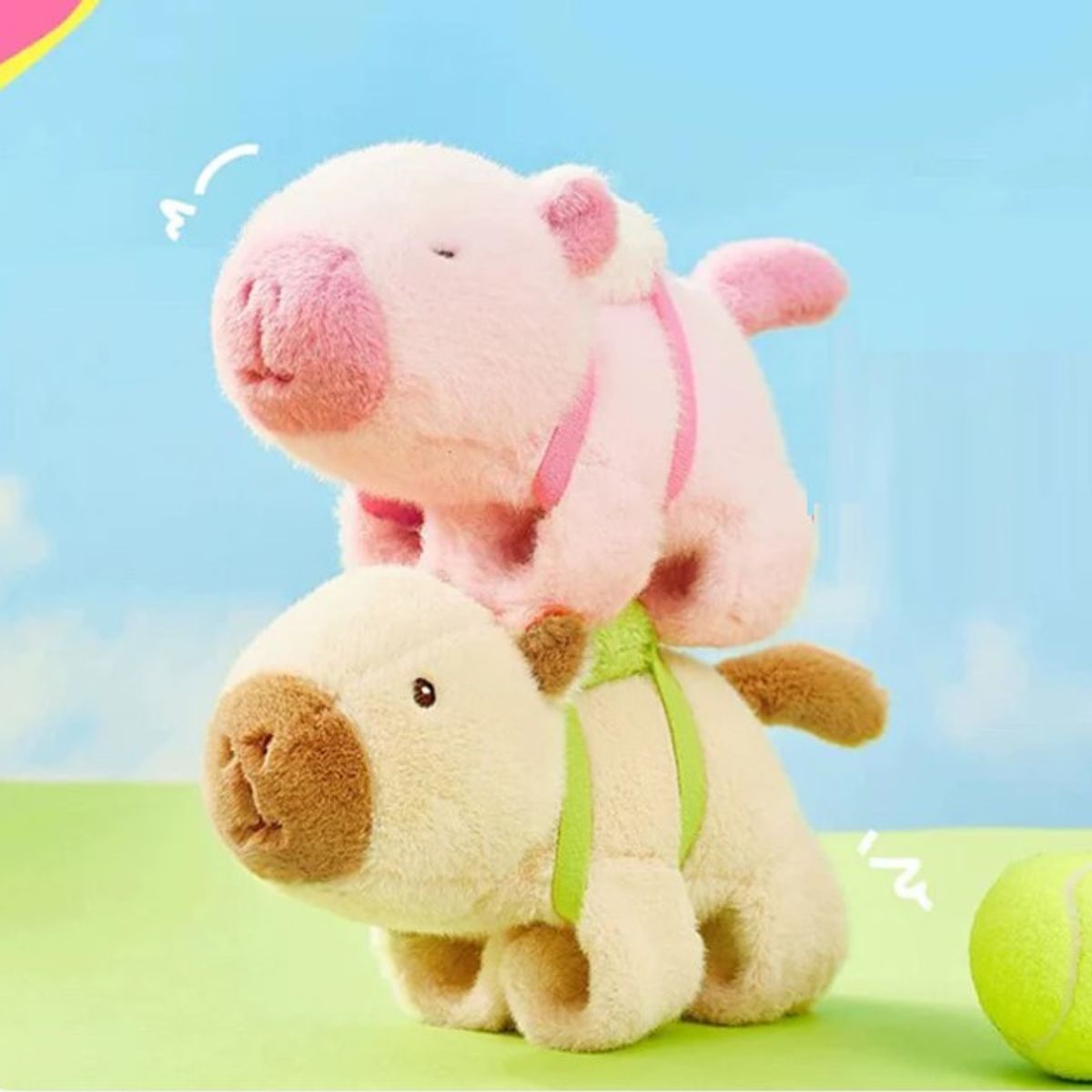 GENERICO - Peluche Capibara Pulsera Muñequera Kawai Rosado