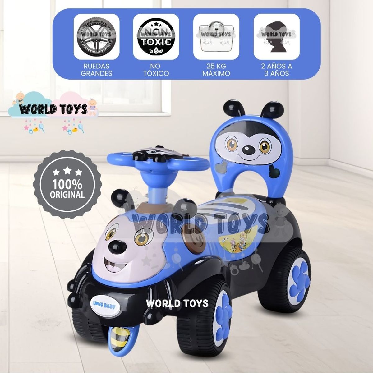 KINGDOM - Correpasillo Montable Kingdom «LITTLE DRIVER» Blue