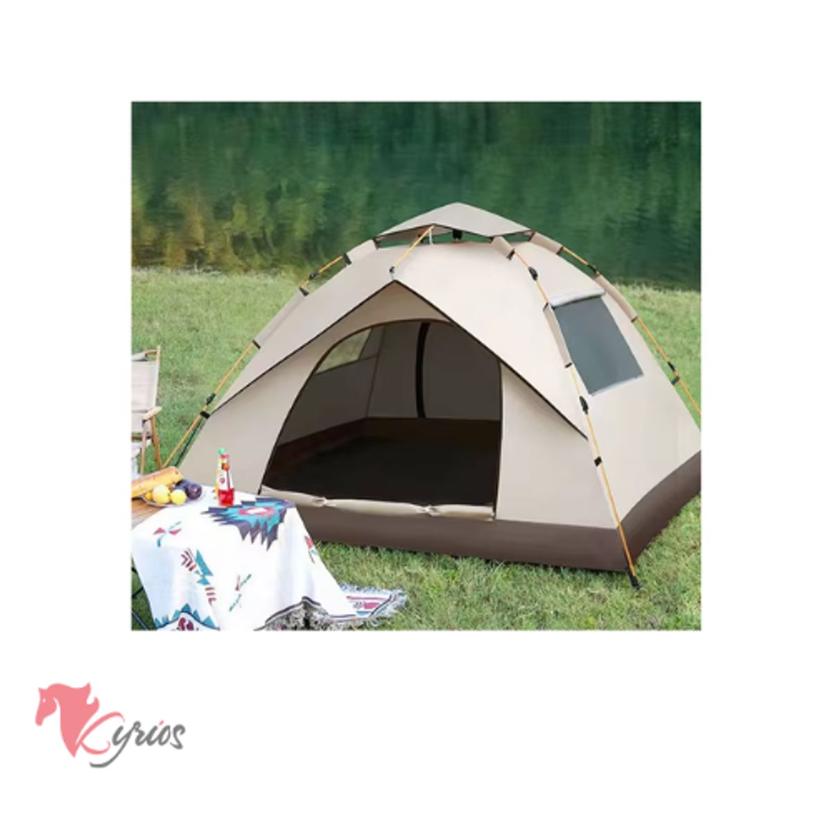 NO LOGO - Carpa Modelo Casa + Bolsa De Dormir 700 GR