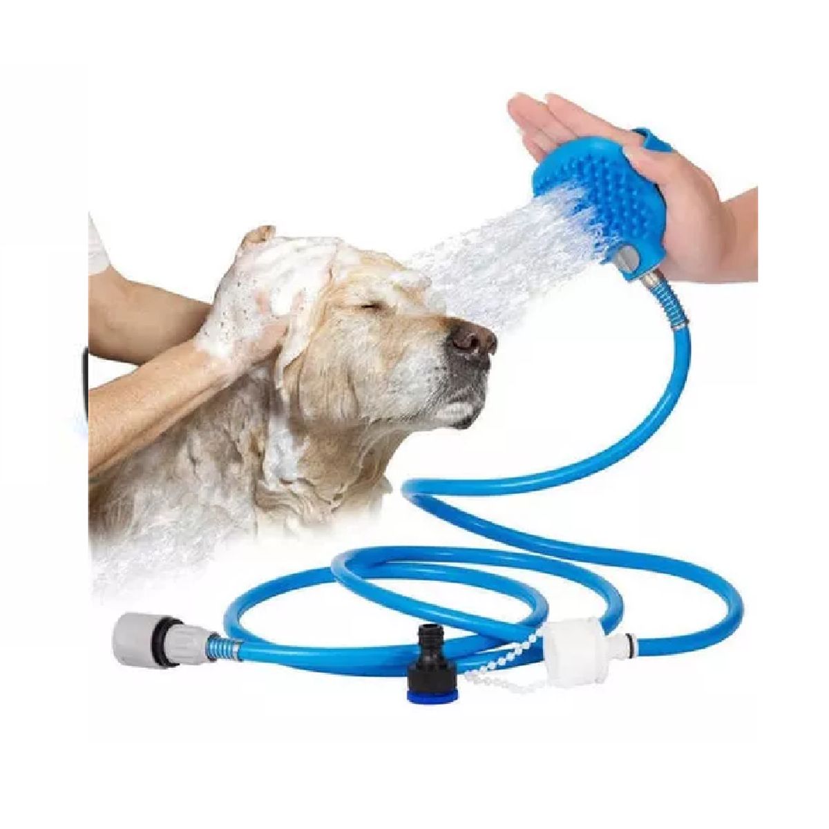 GENERICO - Ducha portátil con masajeador para mascotas perros o gatos