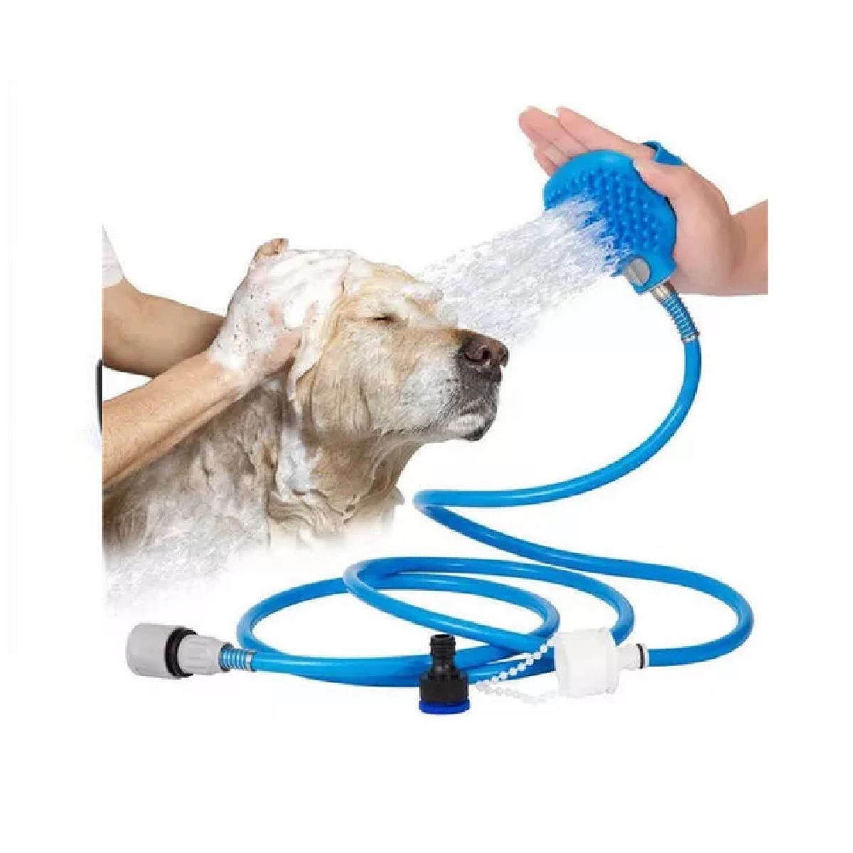 GENERICO - Ducha portátil con masajeador para mascotas perros o gatos