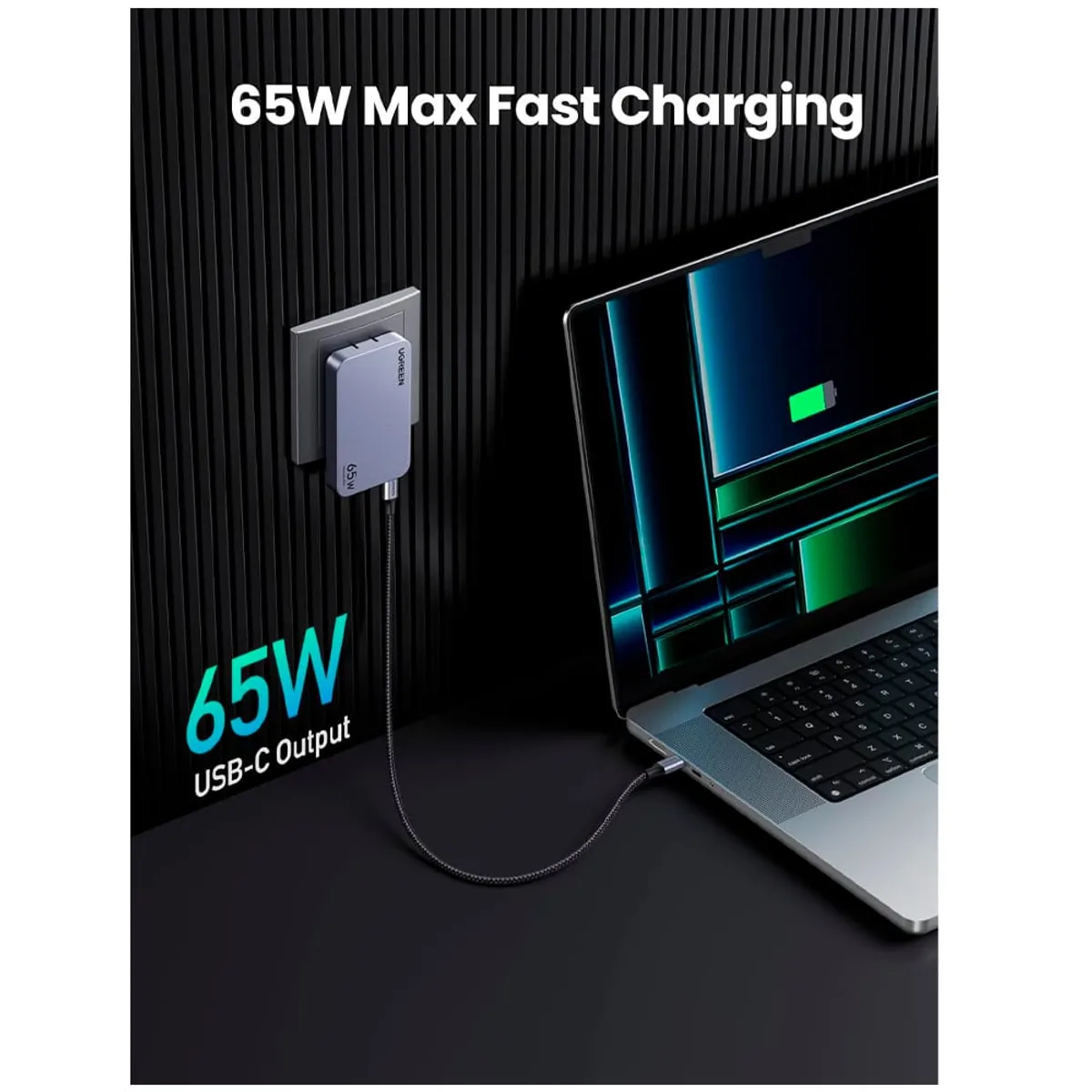 UGREEN - Ugreen 15817 Nexode Pro 65w 3-port Gan Ultra-slim Charger