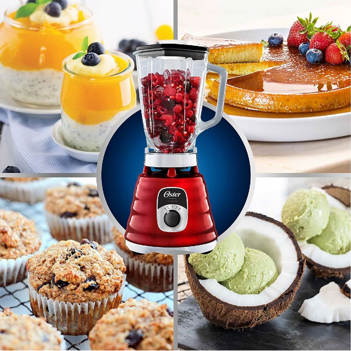 OSTER - Licuadora Beehive Roja 125L 1000W BLST4126R053