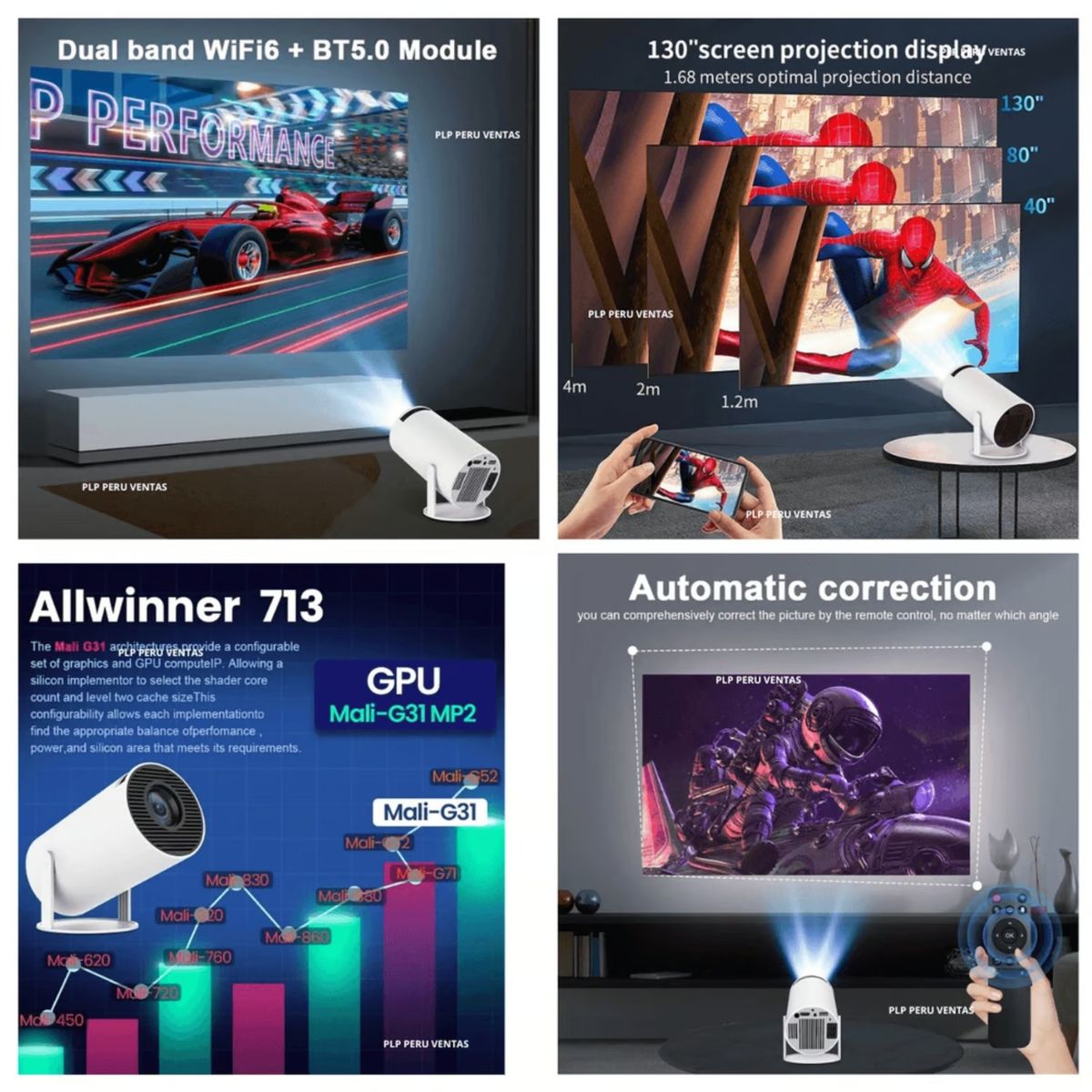 OEM - Proyector Multimedia HY 300 PRO 4K Tv HD Calidad Smart Android