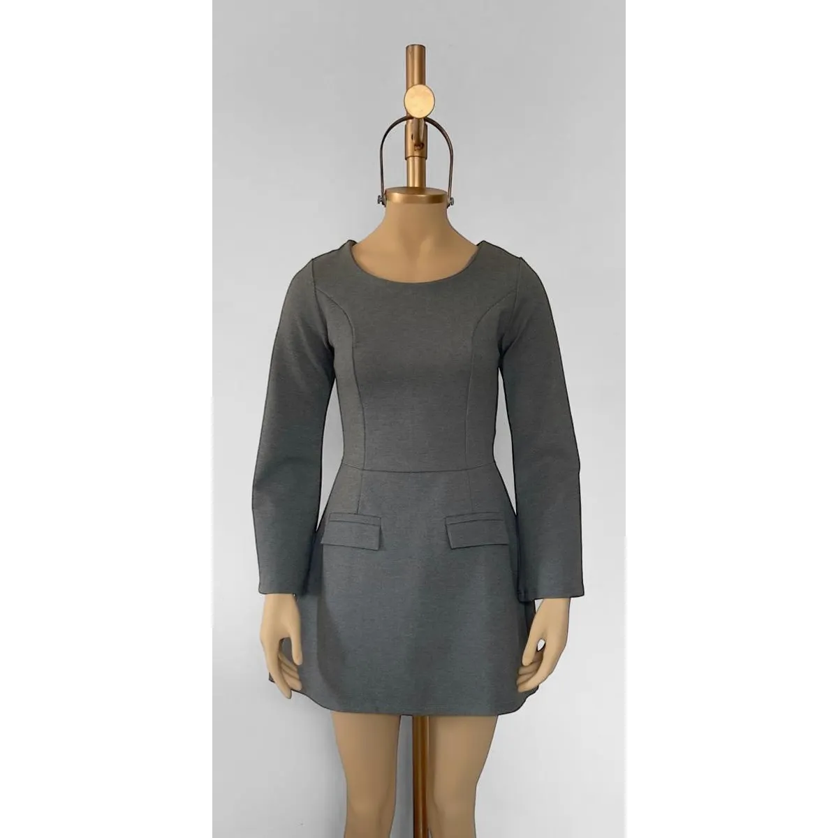 VARIOS - Vestido Acampanado Ejecutivo Grafito