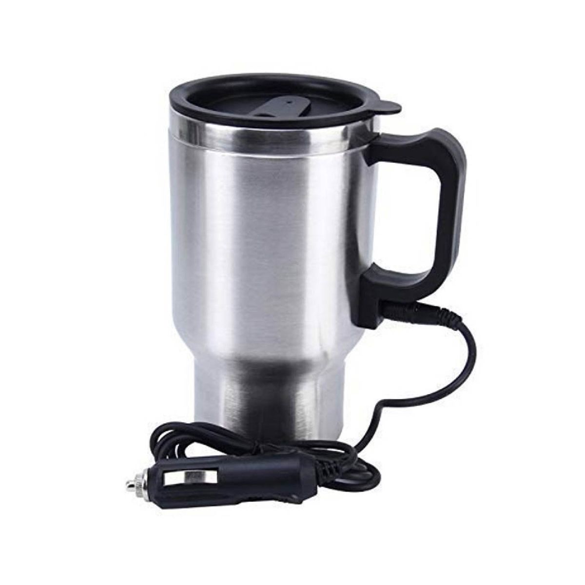 GENERICO - Taza Electrotermica Termo Acero Inoxidable 450ml Para Auto