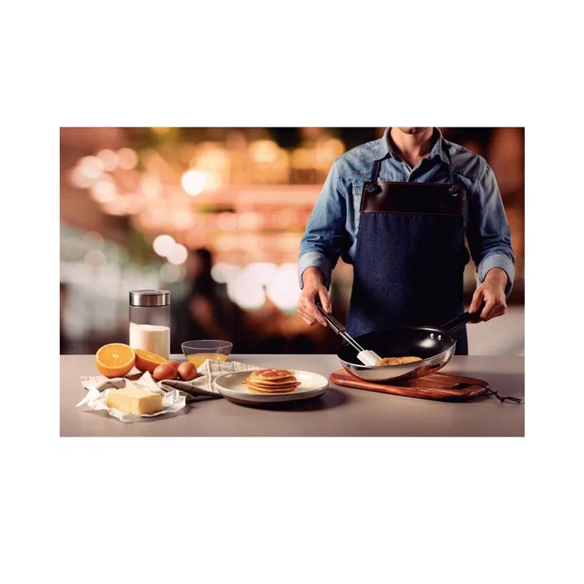 TRAMONTINA - Sartén TRAMONTINA Profesional 30cm antiadhe Acero Inox