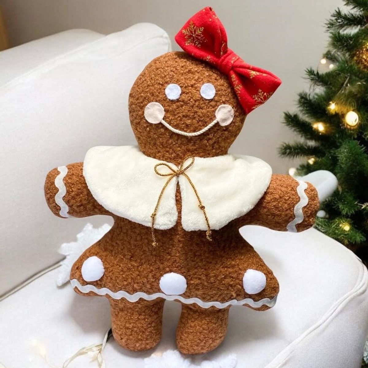 GENERICO - Cojín Galleta de Jengibre Mujer 44x38cm