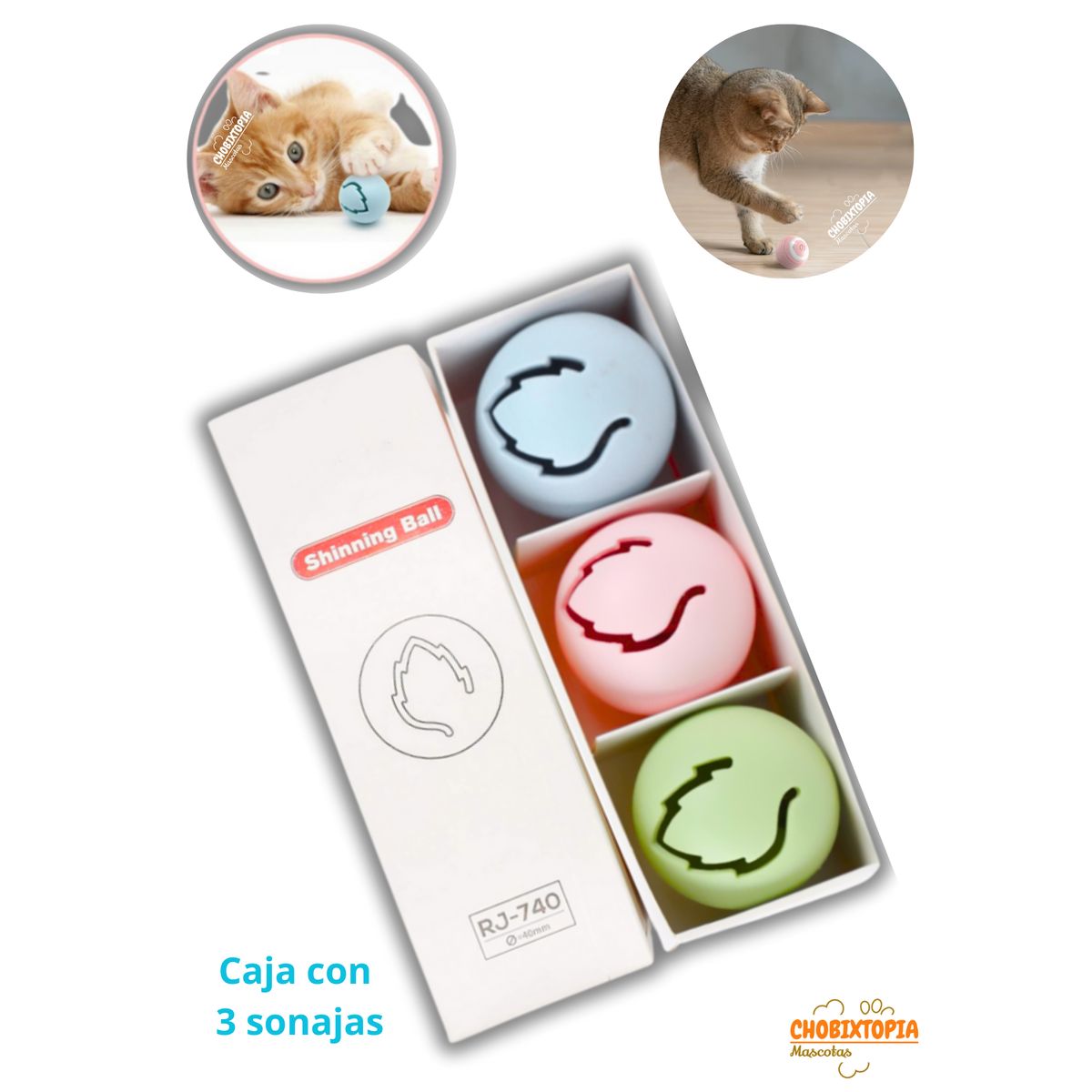 GENERICO - SET DE SONAJAS X3 - UNA LUMINOSA