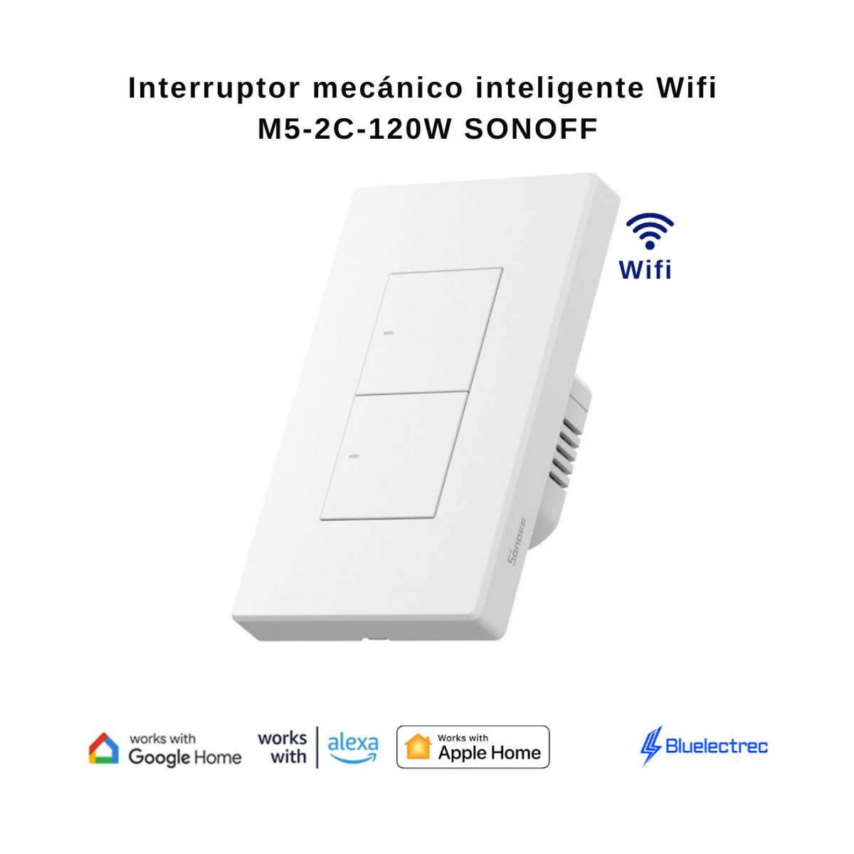 SONOFF - Interruptor de luz mecánico inteligente Wifi - M5-2C-120W SONOFF