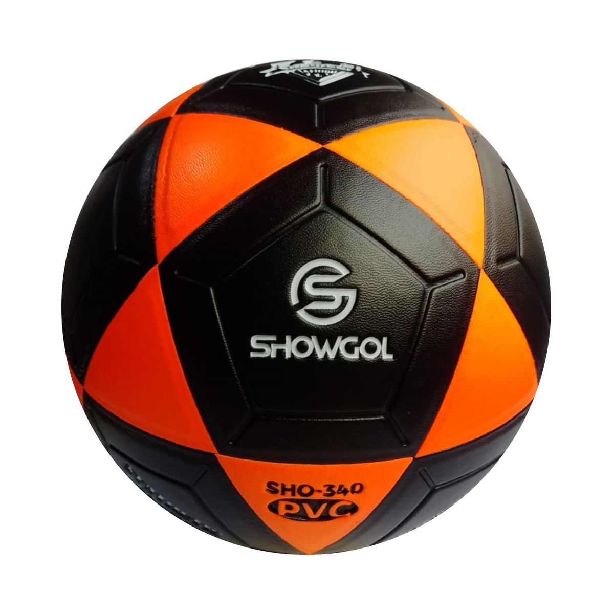 SHOWGOL - PELOTA FÚTBOL PVC VULCANIZADO TALLA 5 SHOWGOL NARANJA NEGRO