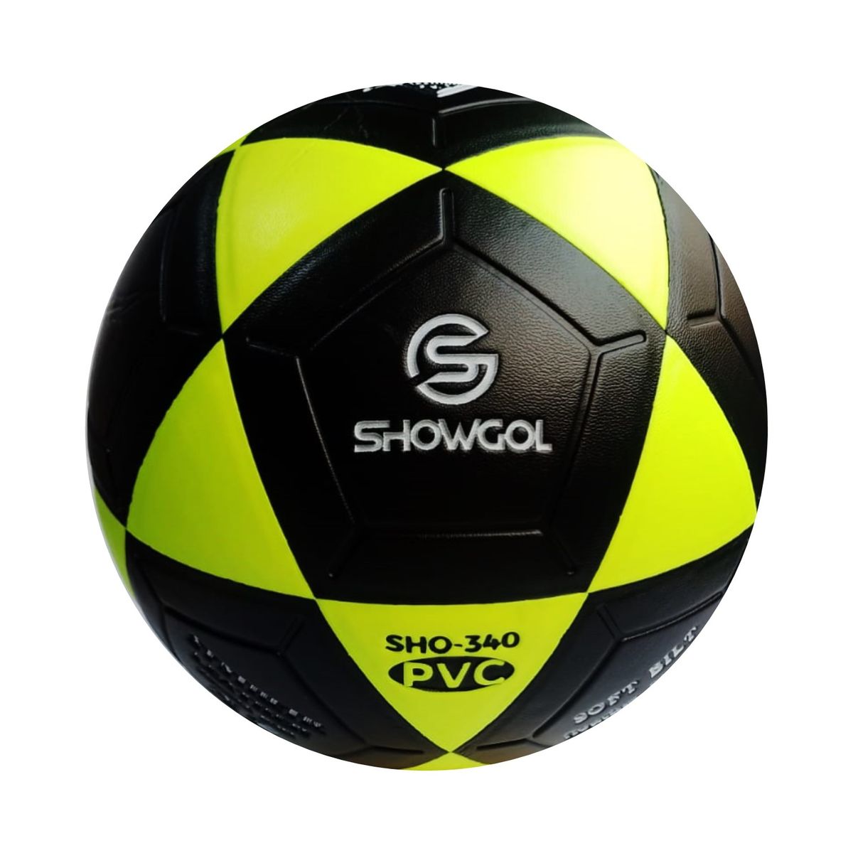 SHOWGOL - PELOTA FÚTBOL PVC VULCANIZADO TALLA 5 SHOWGOL AMARILLO NEGRO