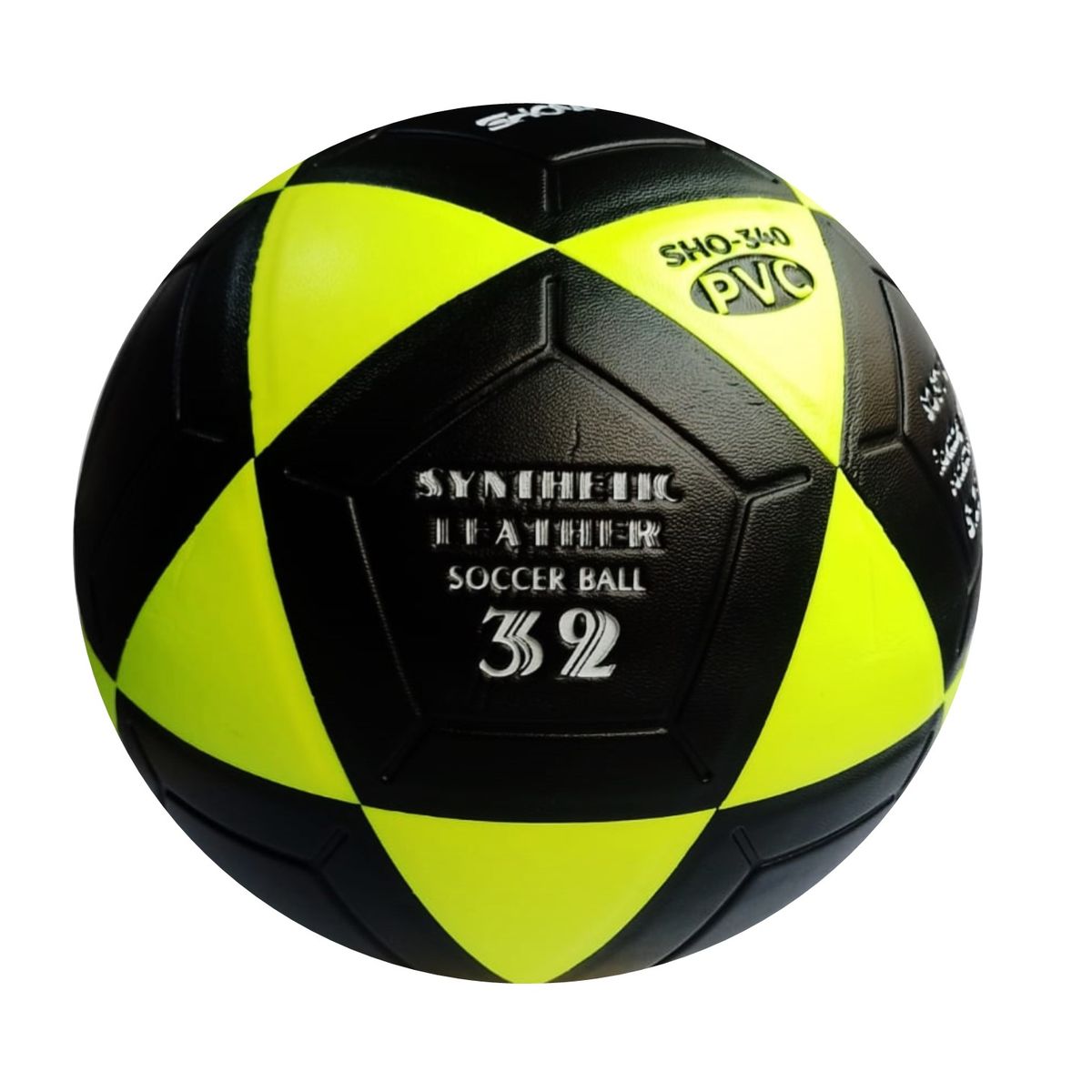 SHOWGOL - PELOTA FÚTBOL PVC VULCANIZADO TALLA 5 SHOWGOL AMARILLO NEGRO
