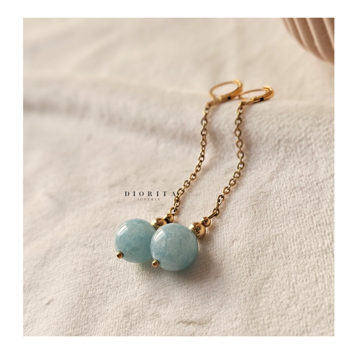 GENERICO - ARETES DE PIEDRAS NATURALES ARETES ELEGANTES PARA MUJER