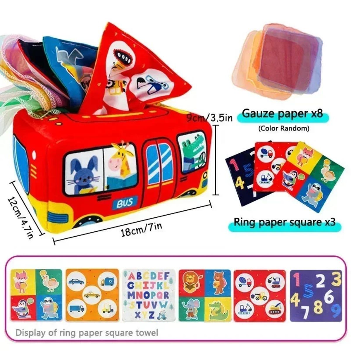 GENERICO - Caja De Pañuelos Bebés Juguete Montessori