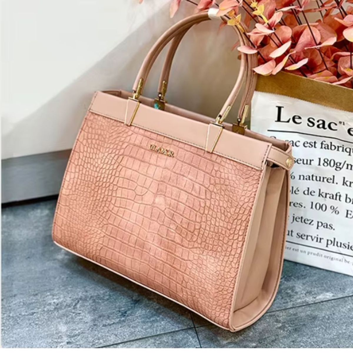 GENERICO - Cartera GLAMOUR diseño elegante ejecutivo Piel de cocodrilo