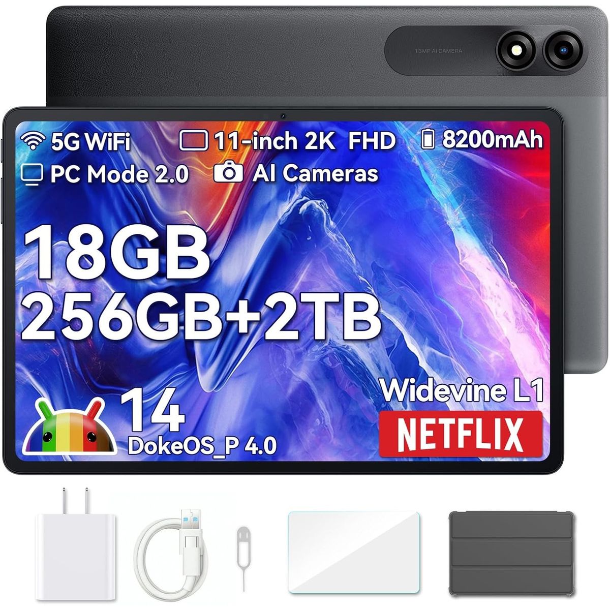 BLACKVIEW - Tablet Blackview Tab 9 Wifi 11'' FHD 18/256GB 8200Mha - Gris