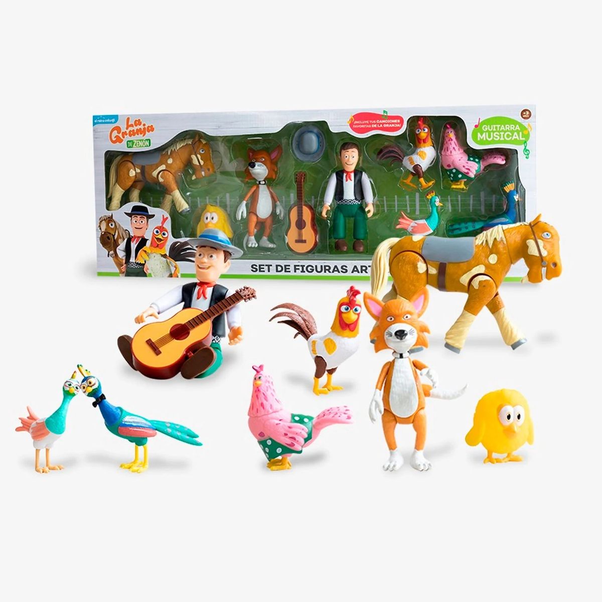 LA GRANJA DE ZENON - SET ARTICULABLES DE LA GRANJA DEL ZENON  CON CABALLO