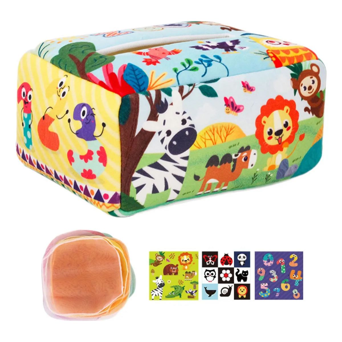 GENERICO - Caja De Pañuelos Bebés Juguete Sensorial Montessori