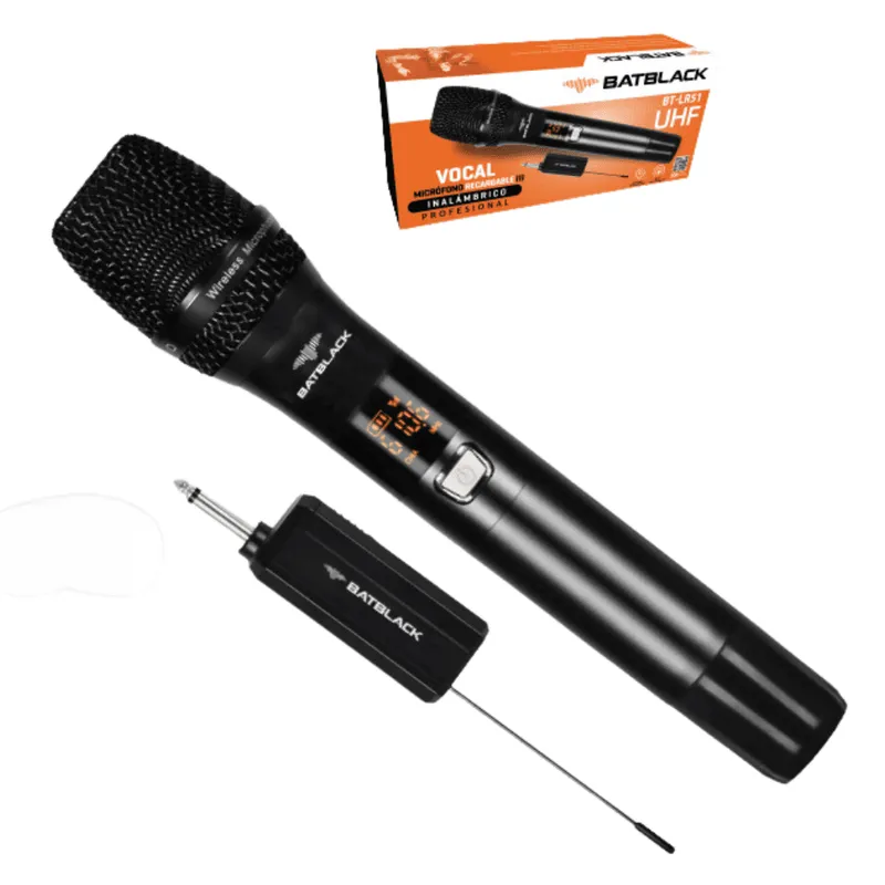 BATBLACK - microfono inalambrico recargable uhf batblack bt-lr51