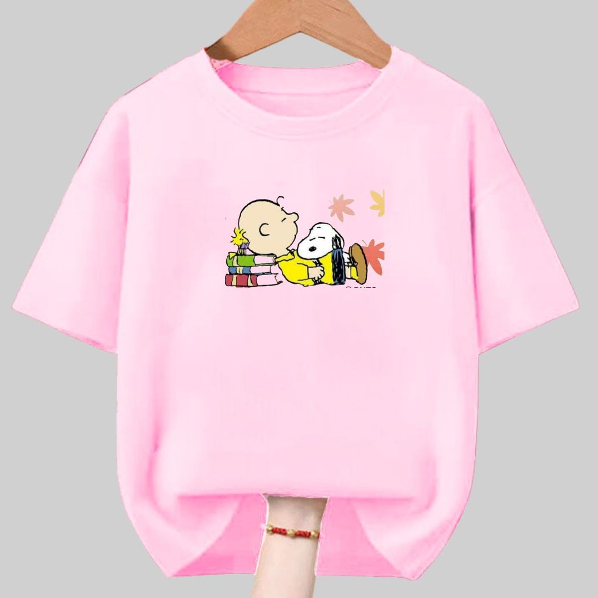 GENERICO - Polos Snoopy Algodon Rosado Peluche Peanuts - Talla 4 hasta XL