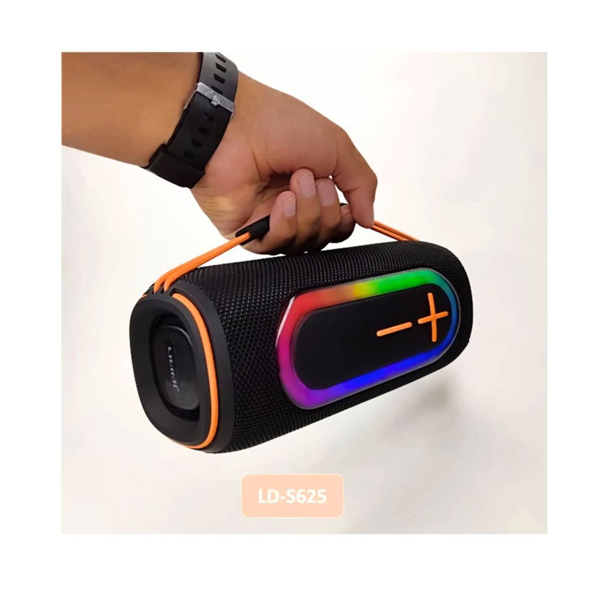 GENERICO - Parlante BTUSBFM Portátil 20W Luces RGB