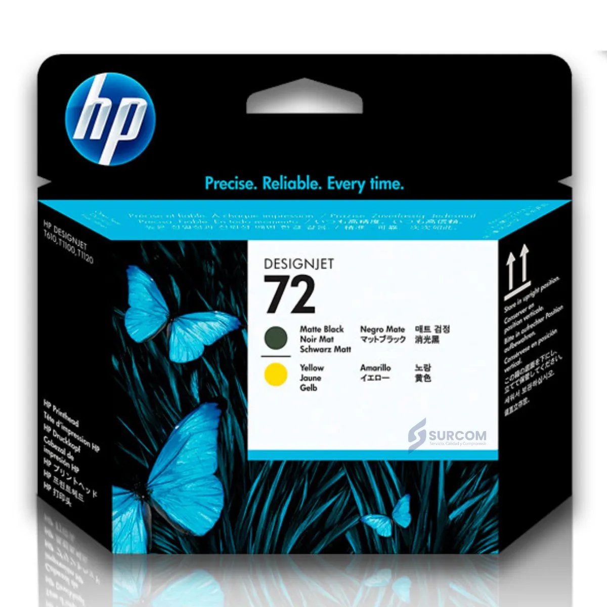 HP - Cabezal HP 72 Matte Black/Yellow Original (C9383A)
