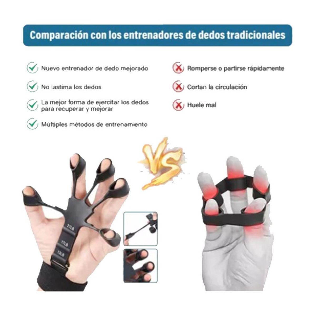 REAL FITNESS PERU - Ejercitador de Dedos y Antebrazos FINGUER GRIP