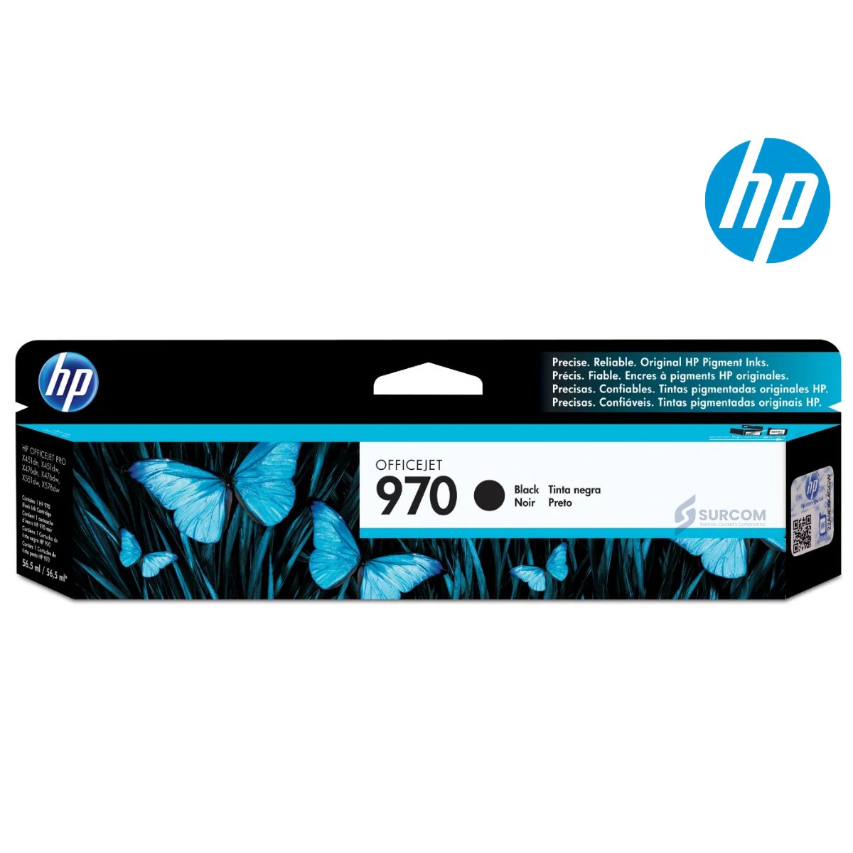HP - Cartucho de Tinta HP 970 Negro Original (CN621AE)