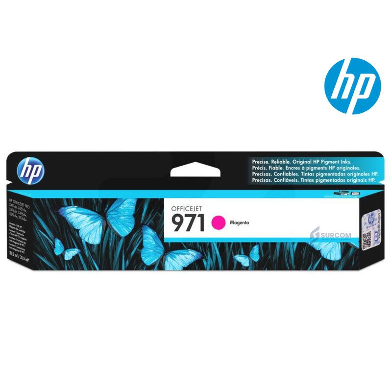 HP - Cartucho de Tinta HP 971 Magenta Original (CN623AE)