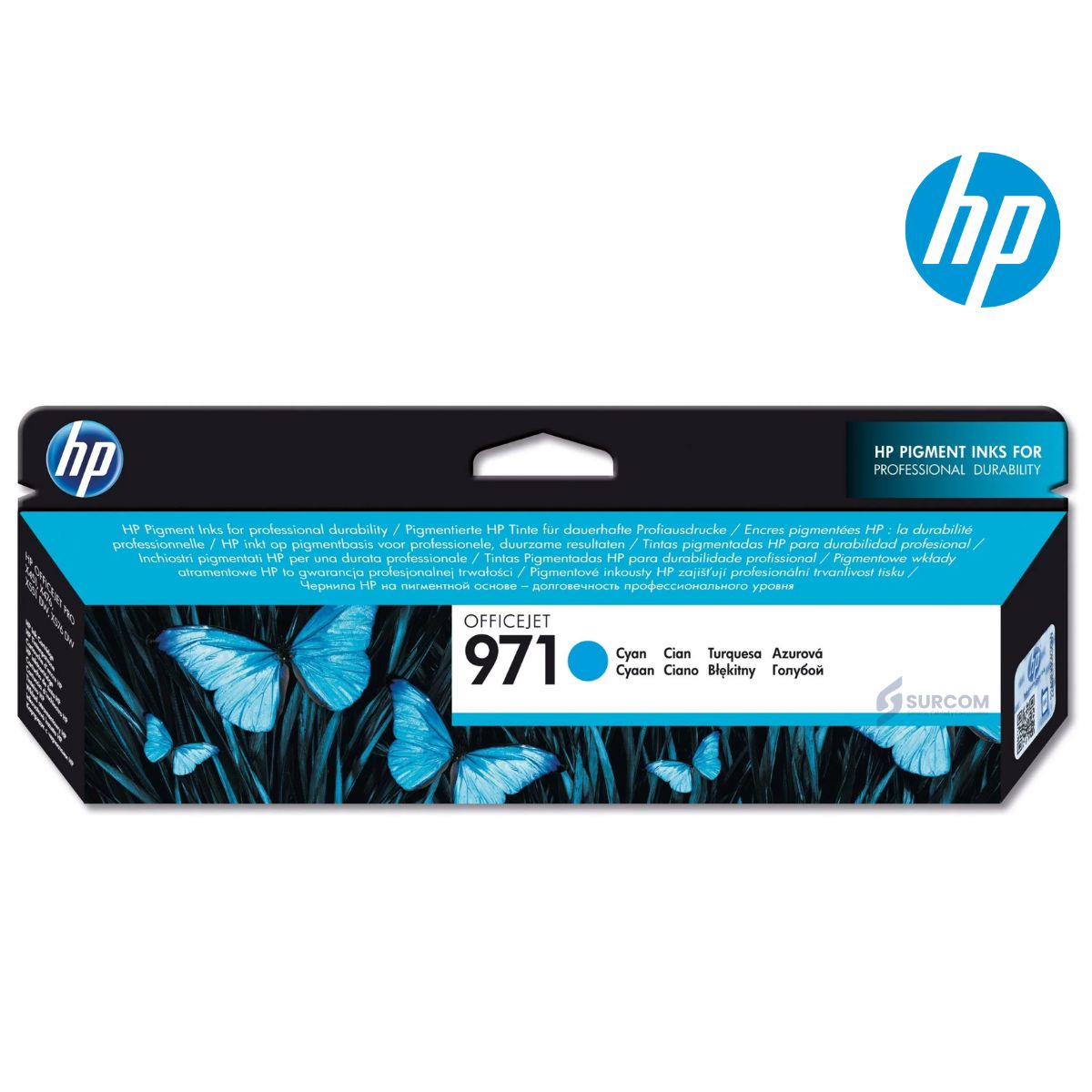 HP - Cartucho de Tinta HP 971 Cyan Original (CN622AE)