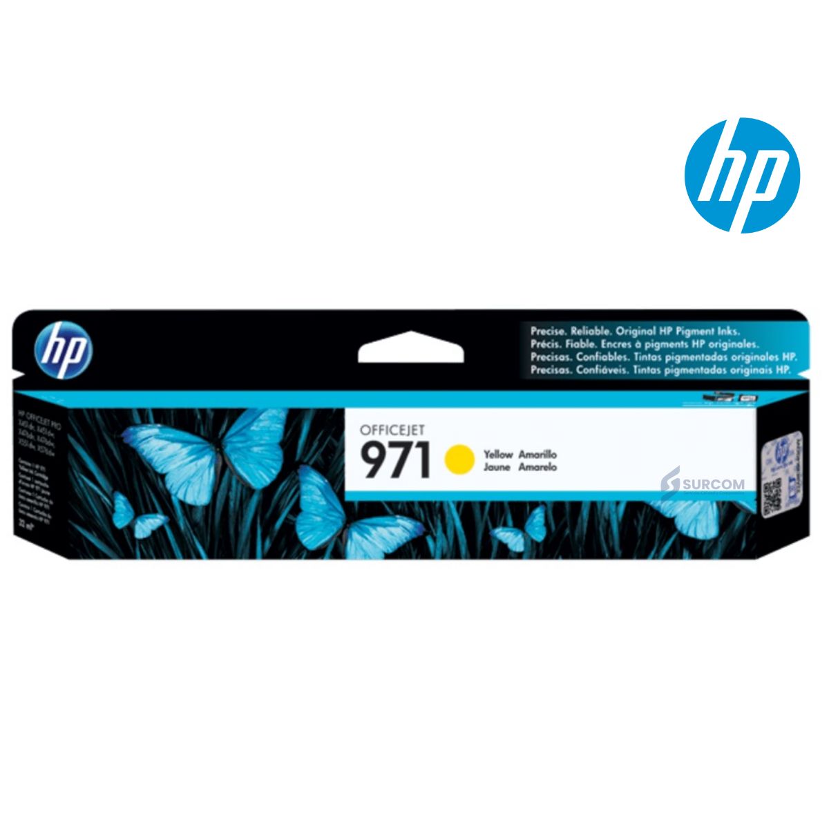HP - Cartucho de Tinta HP 971 Amarillo Original (CN624AE)