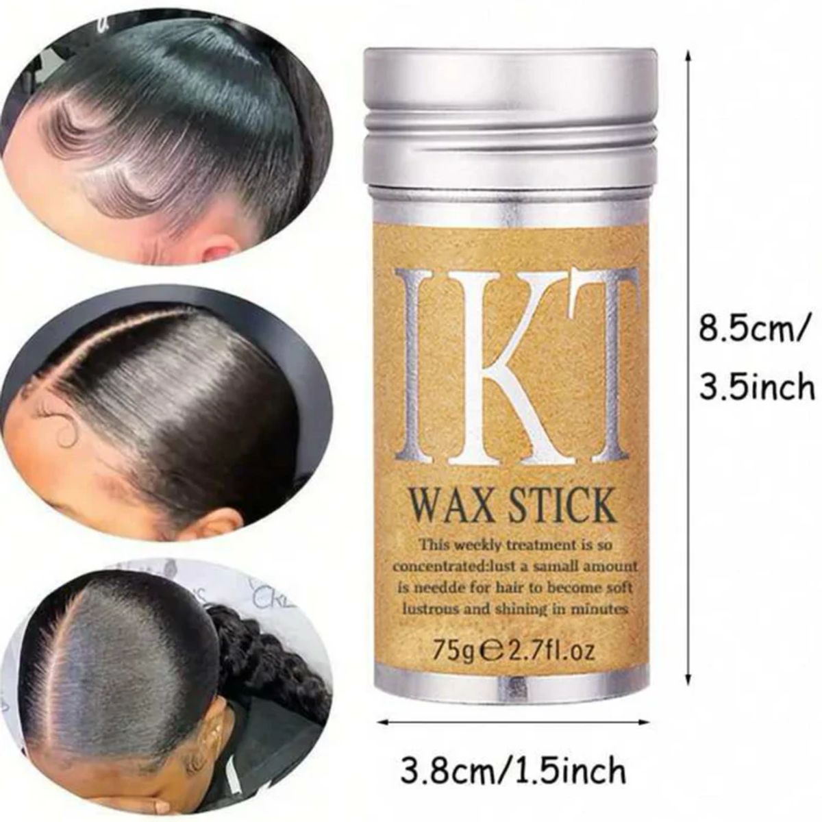 GENERICO - CERA PEINADO PARA EL CABELLO HAIR WAX STICK ANTI FRIZZ UNISEX