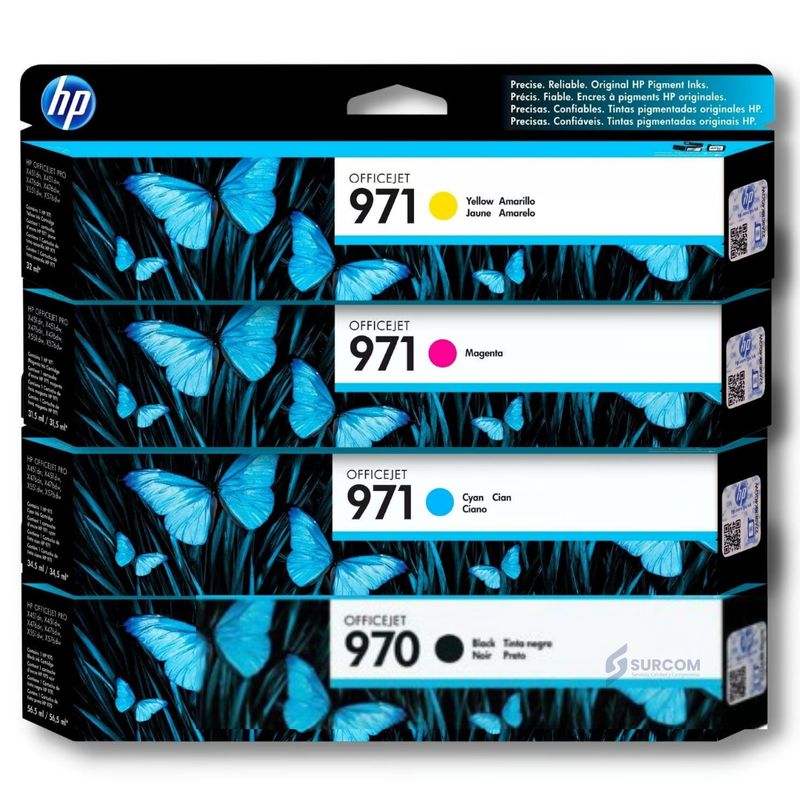 HP - Kit Tinta HP 970 971 Cyan Magenta Amarillo Negro