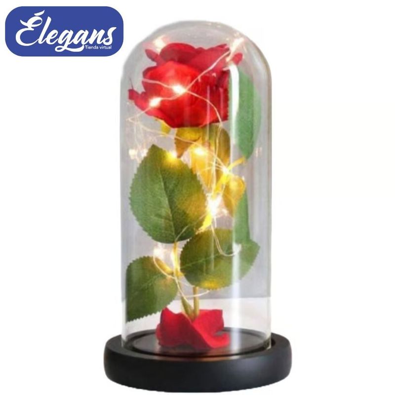 SEISA - Cúpula de rosa de la bella y la bestia Élegans