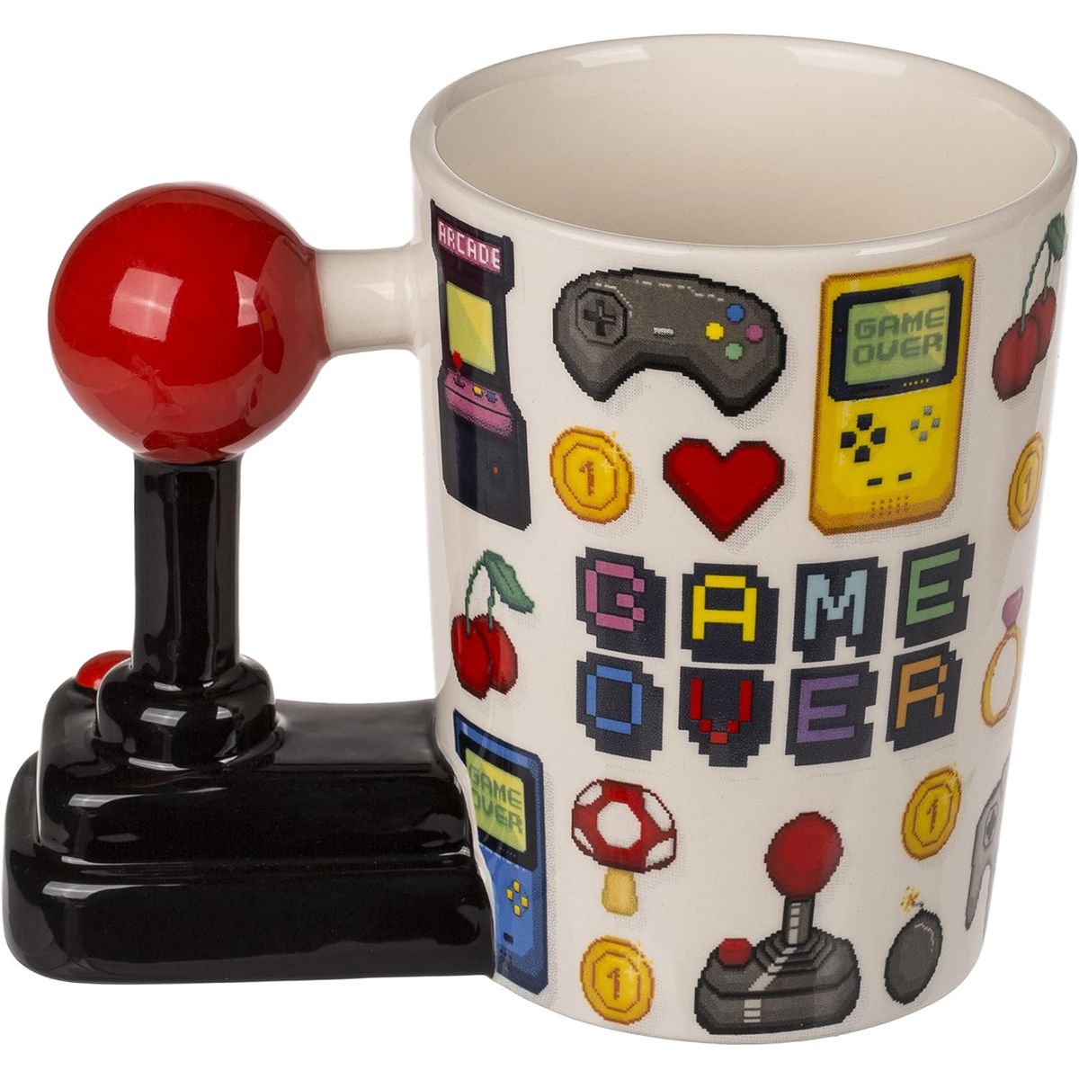 GENERICO - TAZA GAMER JOYSTICK ARCADE GAMER OVER