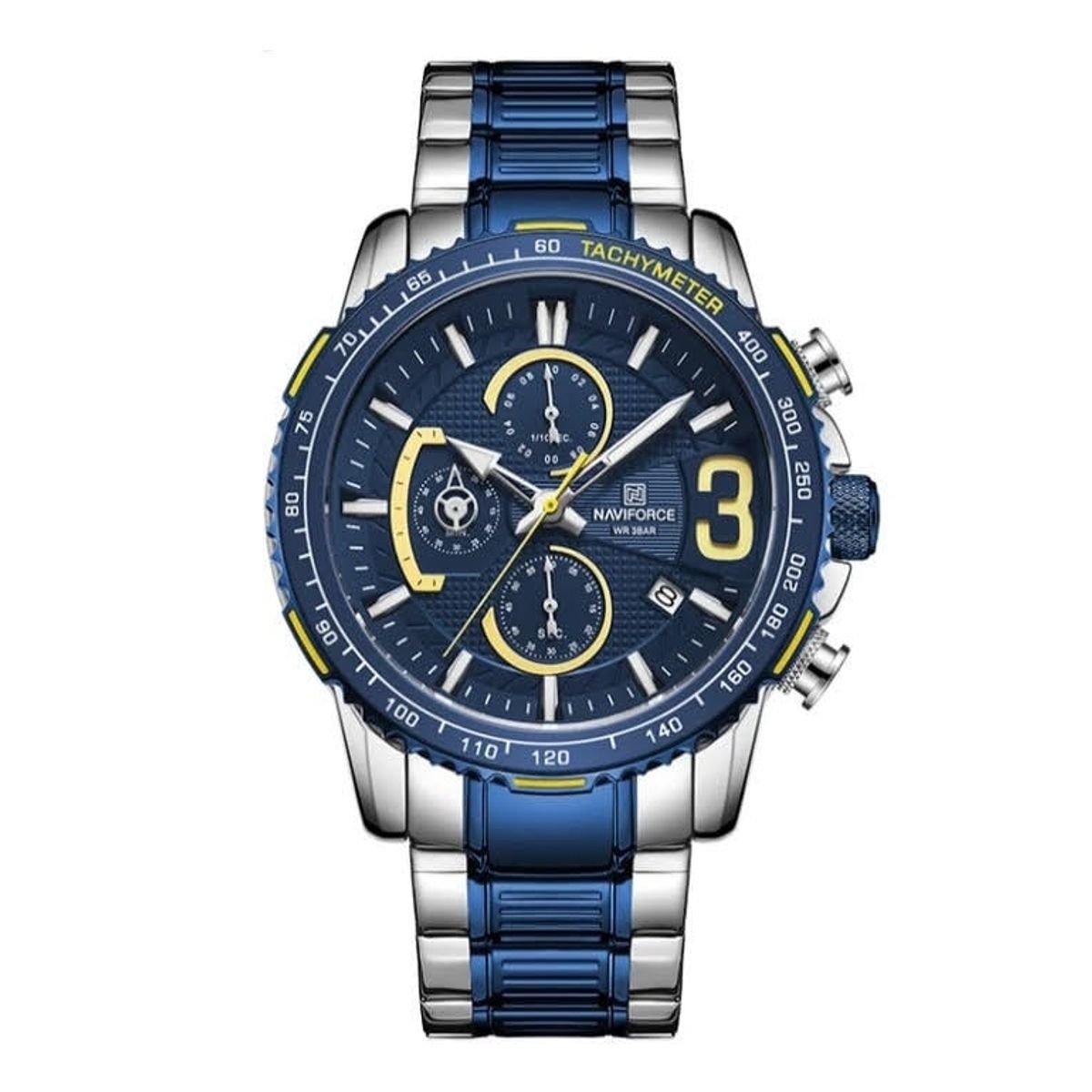 NAVIFORCE - Reloj para hombre Naviforce casual deportivo de acero inoxidable