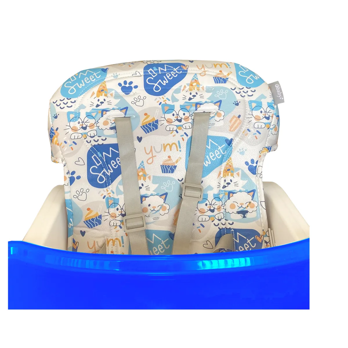 EBABY - Silla de comer Escritorio y con Ruedas Lara AZUL