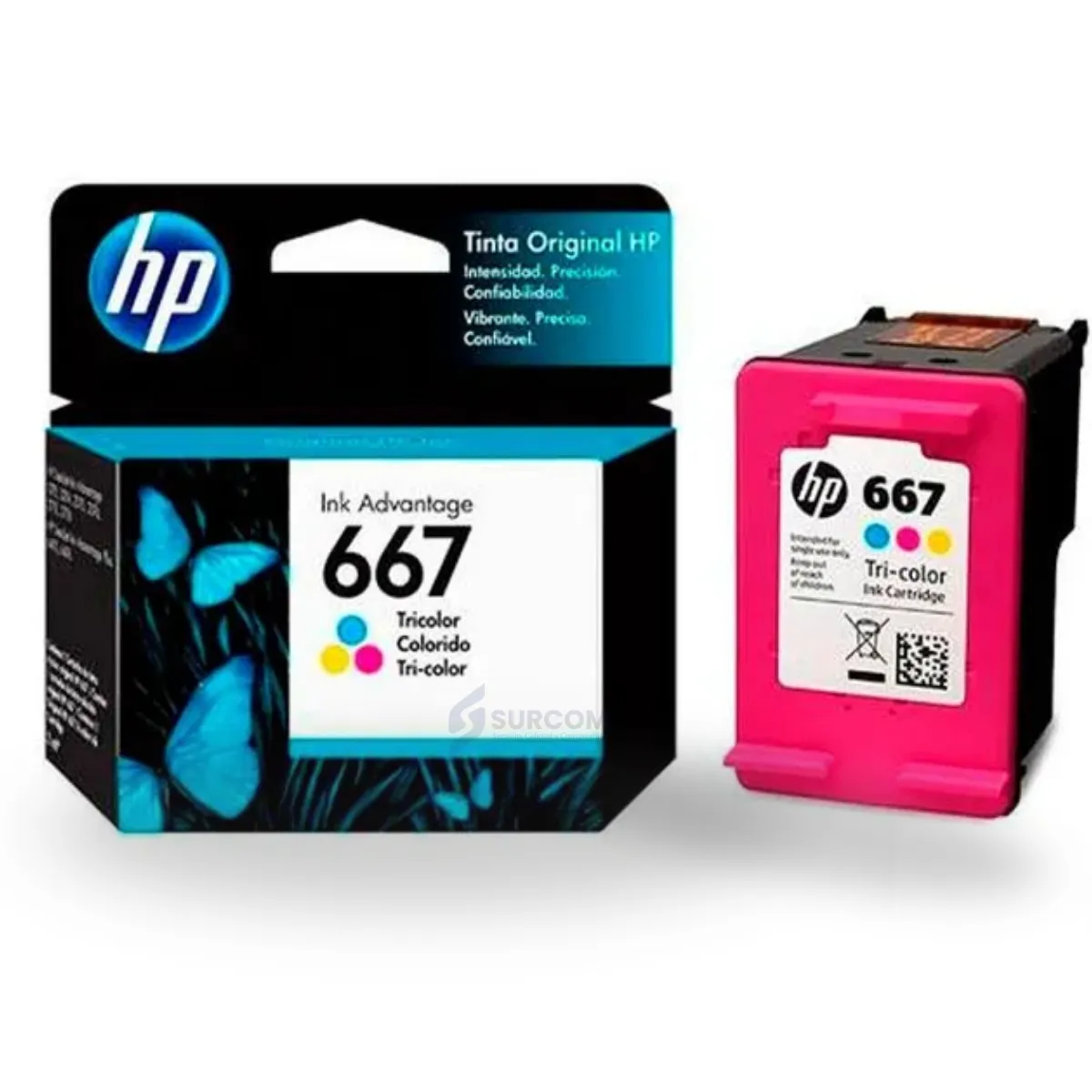 HP - CARTUCHO DE TINTA HP 667 TRICOLOR (3YM78AL) ORIGINAL