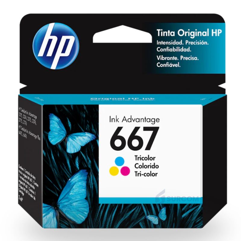 HP - CARTUCHO DE TINTA HP 667 TRICOLOR (3YM78AL) ORIGINAL