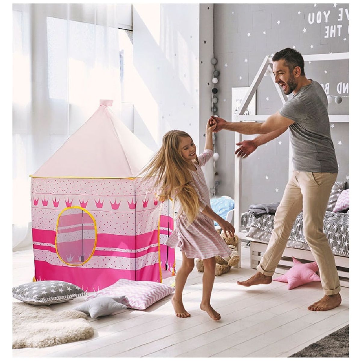 GENERICO - Carpa Castillo Infantil Juguete para Princesas Rosado