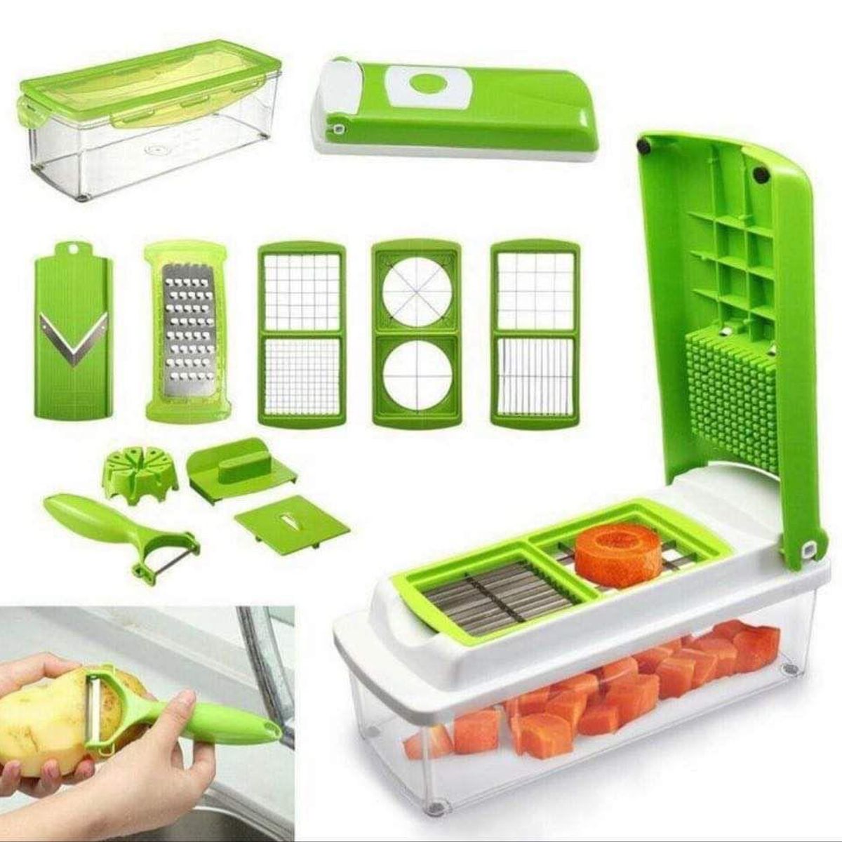 GENERICO - PICADOR 14 EN 1 DE VERDURAS Y FRUTAS