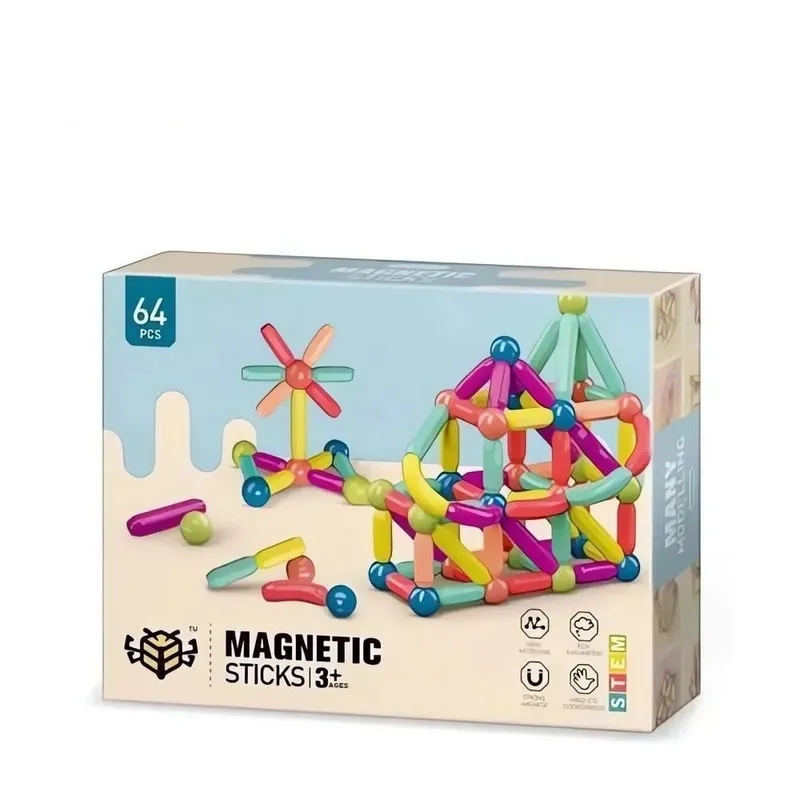GENERICO - Bloques magnéticos de 64 piezas