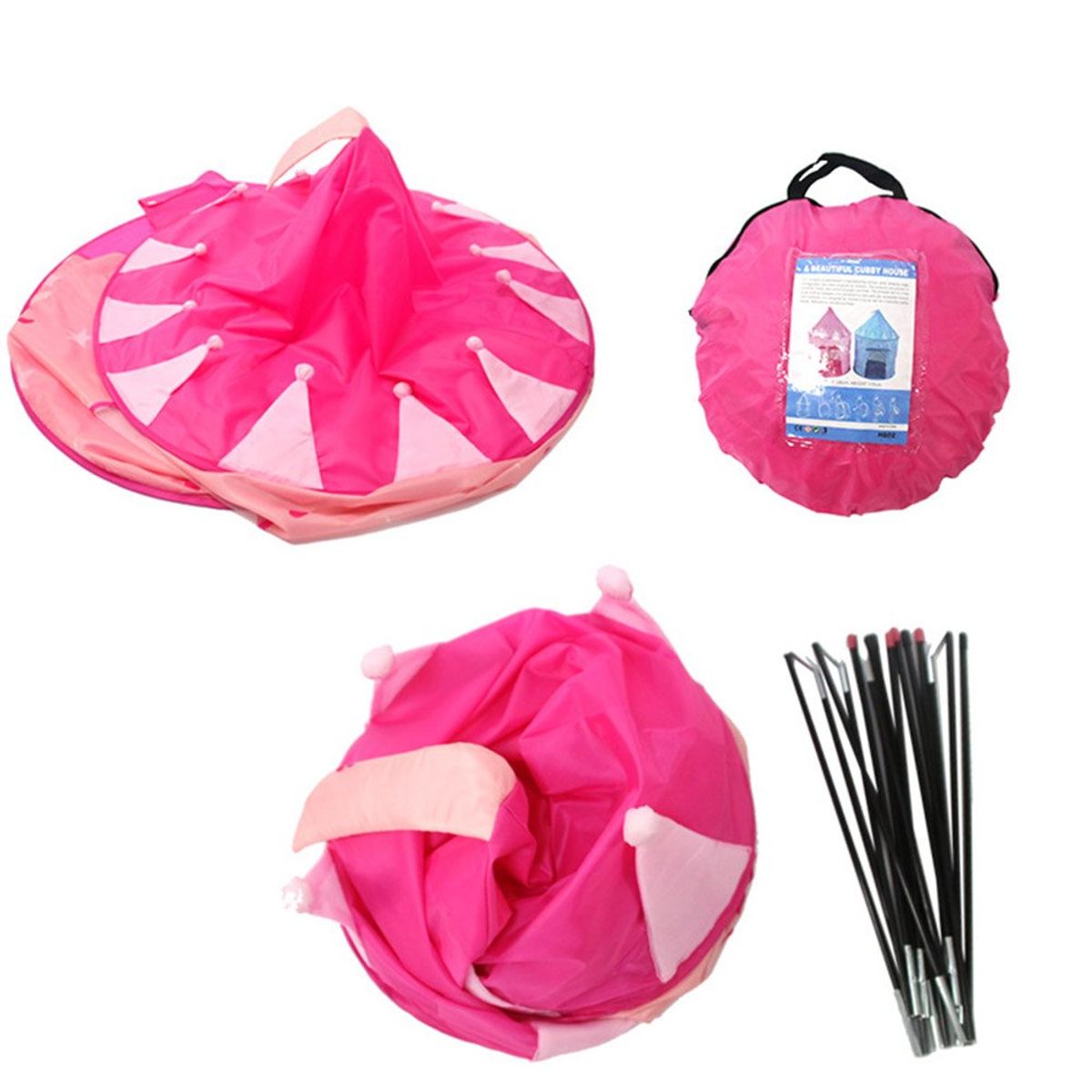 GENERICO - Carpa Castillo Armable para Niñas Rosado