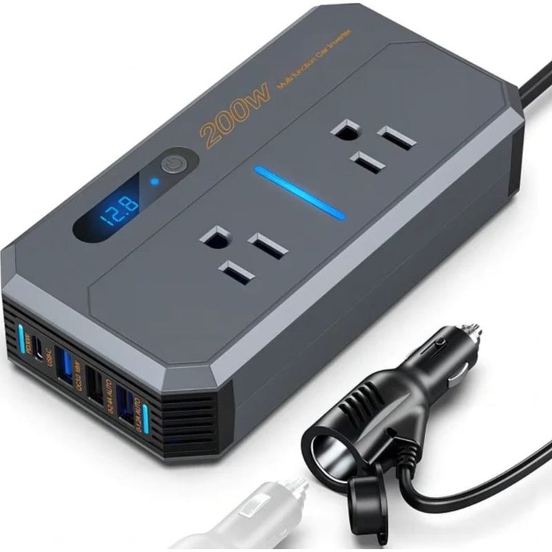 GENERICO - Conversor Corriente Auto Carga Rápida 200w Tipo C USB