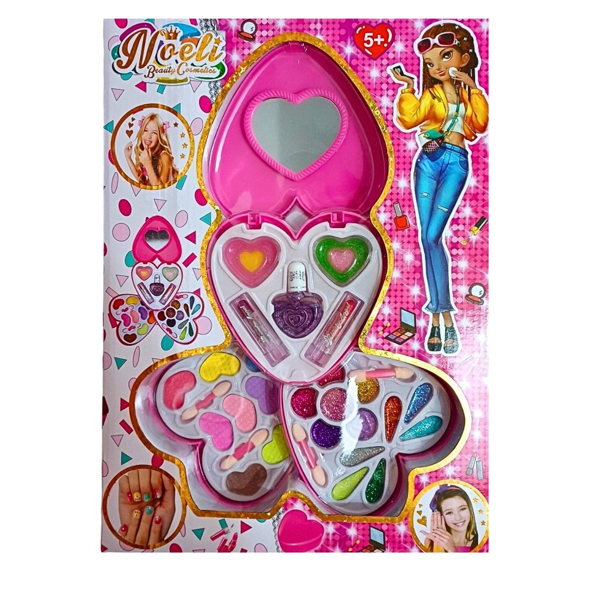 GENERICO - Juguete De Maquillaje Real Para Niñas Kit Completo Corazon