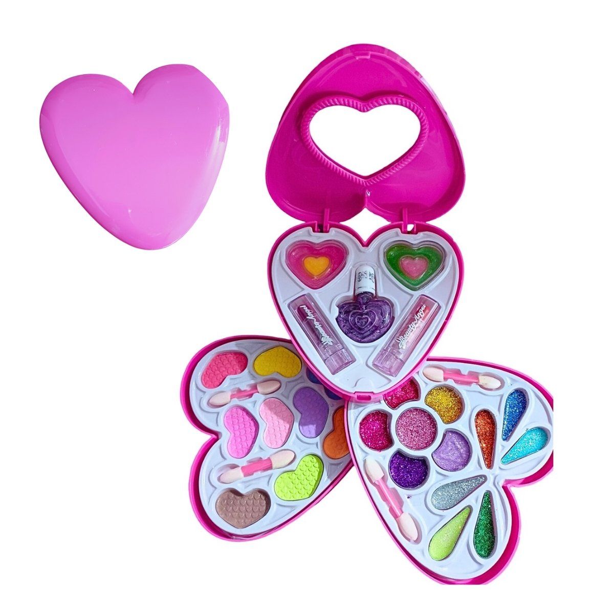 GENERICO - Juguete De Maquillaje Real Para Niñas Kit Completo Corazon