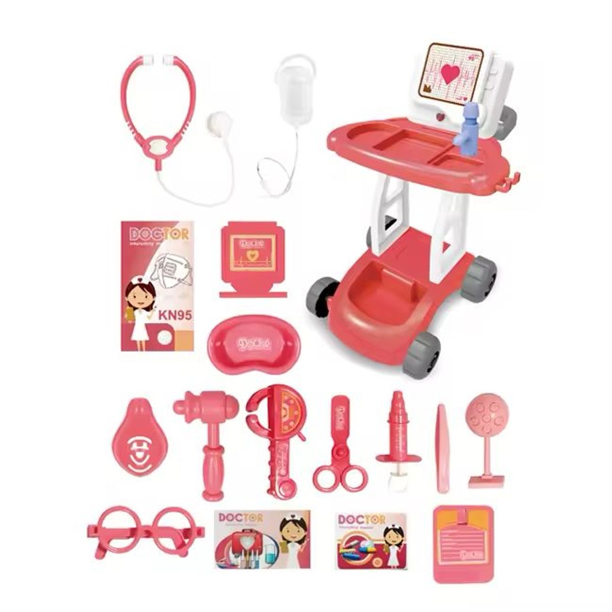 GENERICO - SET DE DOCTOR MUSICAL PARA NIÑAS - ROSADO